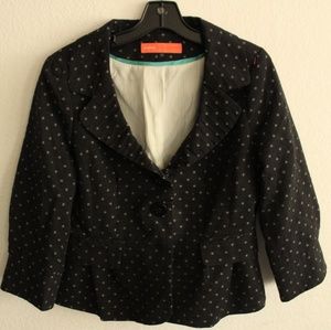 Cynthia Steffe Black Polka Dot Blazer